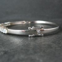 Sterling Silver Cubic Zirconia Bangle Bracelet
