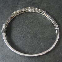 Sterling Silver Cubic Zirconia Bangle Bracelet