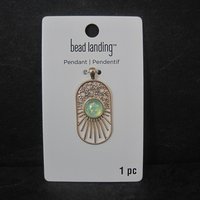 Gold Sunburst Pendant by Bead Landing