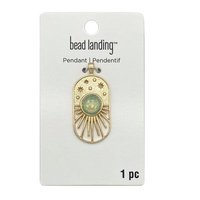 Gold Sunburst Pendant by Bead Landing