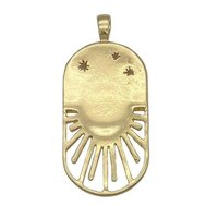 Gold Sunburst Pendant by Bead Landing