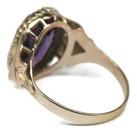 Antique 14K 8.10 Carat Purple Sapphire Ring Size 10.5