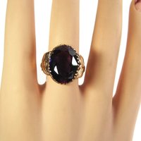 Antique 14K 8.10 Carat Purple Sapphire Ring Size 10.5