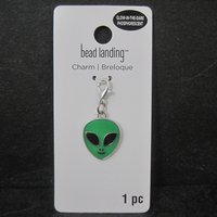 Glow-in-the-Dark Alien Charm by Bead Landing