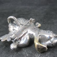 Vintage Bat-Ami Sterling Silver and Gold Vermeil Cherub Angel Pin Pendant