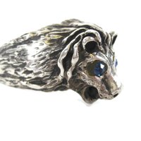 Vintage Sterling Lion Head Ring Size 10.5