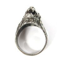 Vintage Sterling Lion Head Ring Size 10.5