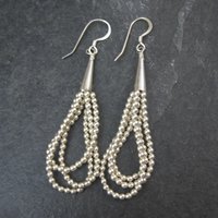 Southwestern Sterling Silver Bead Earrings