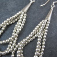 Southwestern Sterling Silver Bead Earrings