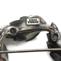 Estate Beau Sterling Leaf Brooch