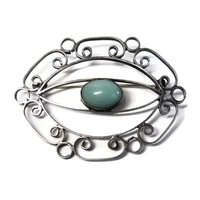 Vintage Mexican Sterling Filigree Brooch