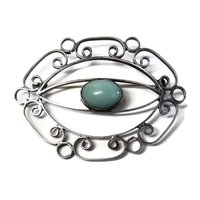 Vintage Mexican Sterling Filigree Brooch