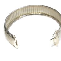 Wide Vintage Sterling 18mm Snake Bracelet 7.5 Inches