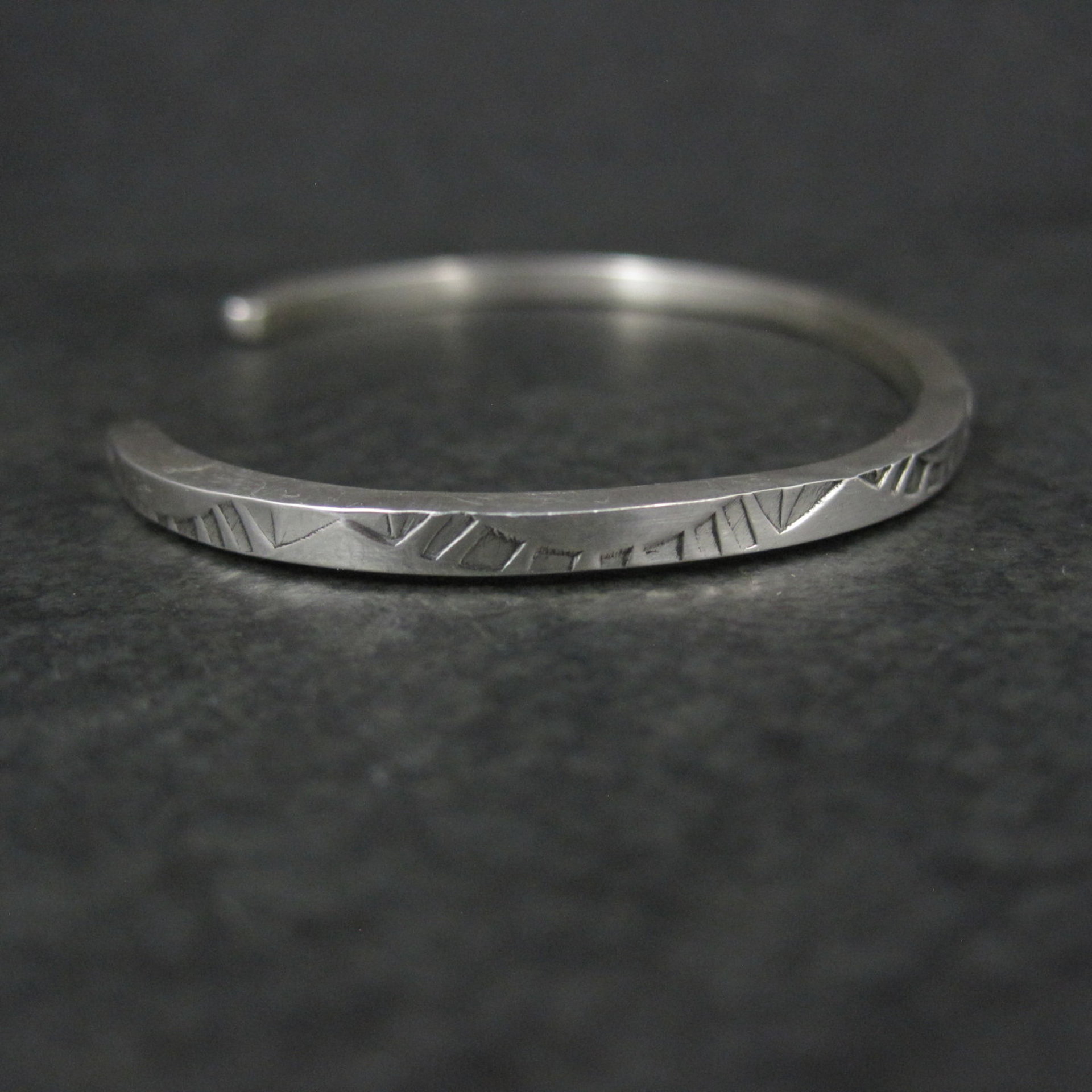 Southwestern Vintage Sterling Cuff Bracelet 6 Inches Tahe