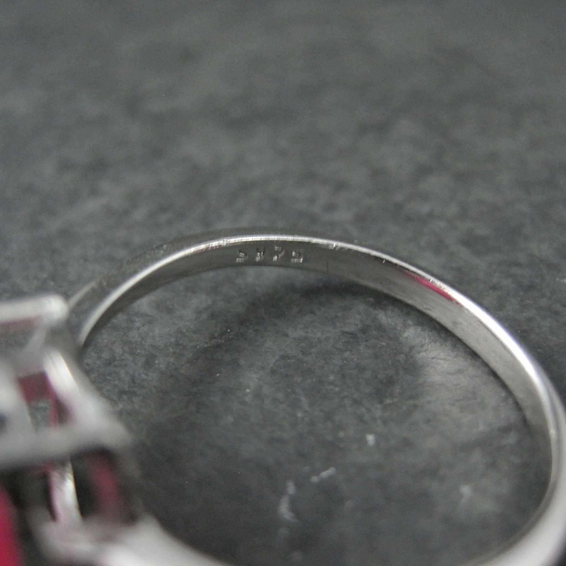 Vintage Ruby Cabochon Ring Size 9 Sterling Silver