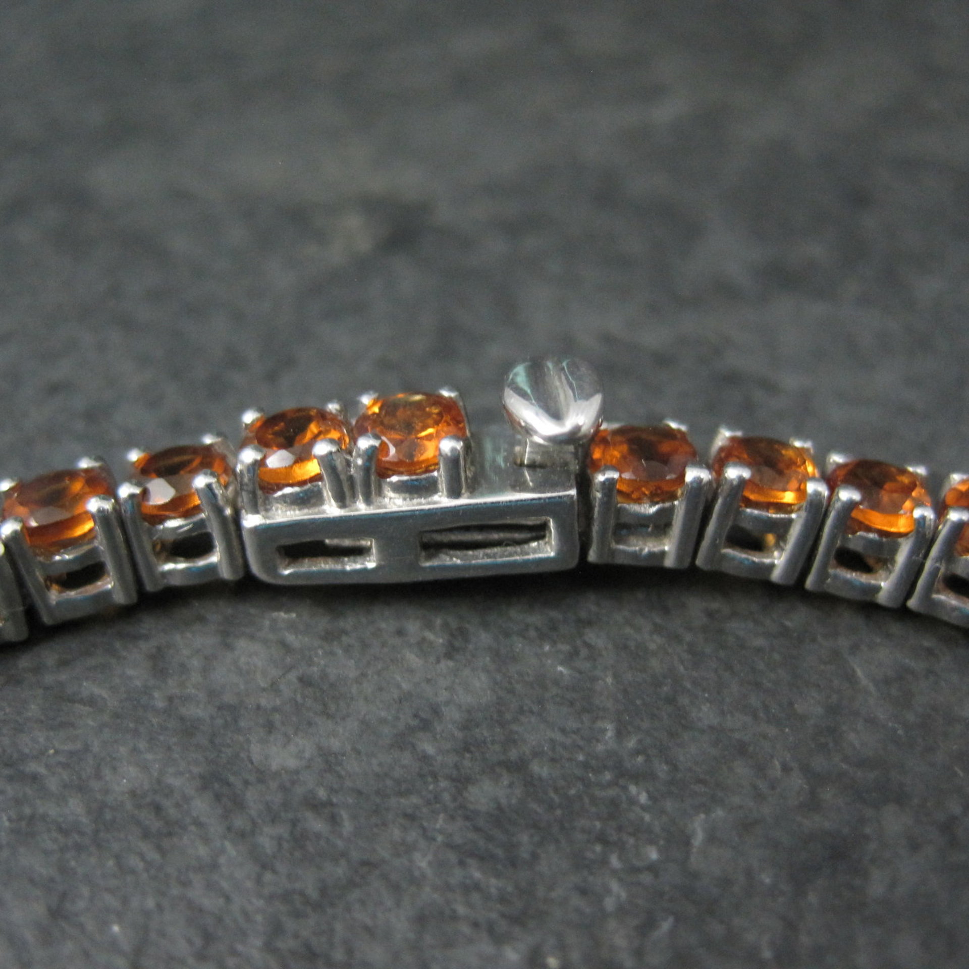 Madeira Citrine Tennis Bracelet Sterling Silver 7.5 Inches