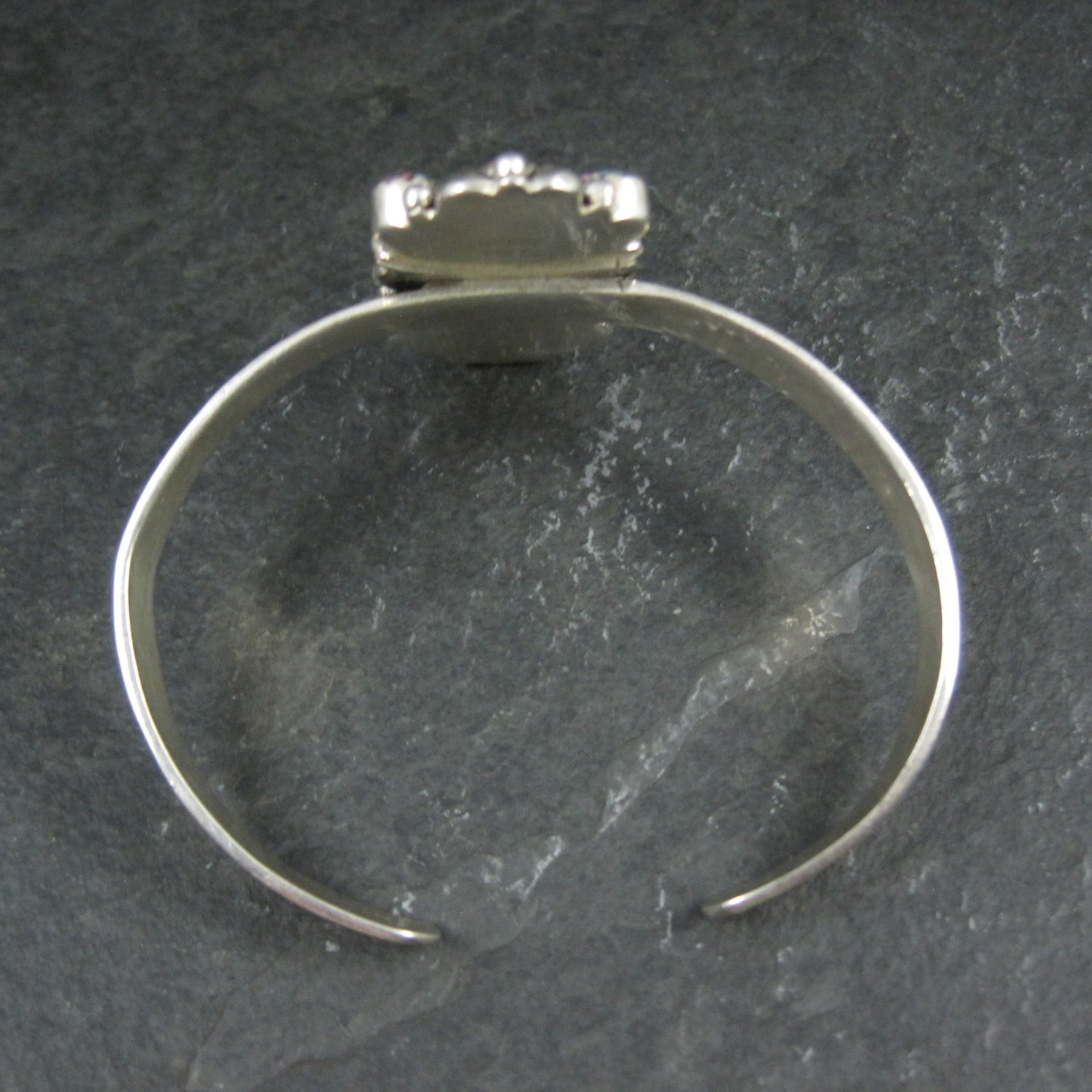Southwestern Sterling Silver Mohave Turquoise Spiny Oyster Cuff Bracelet 6.25"