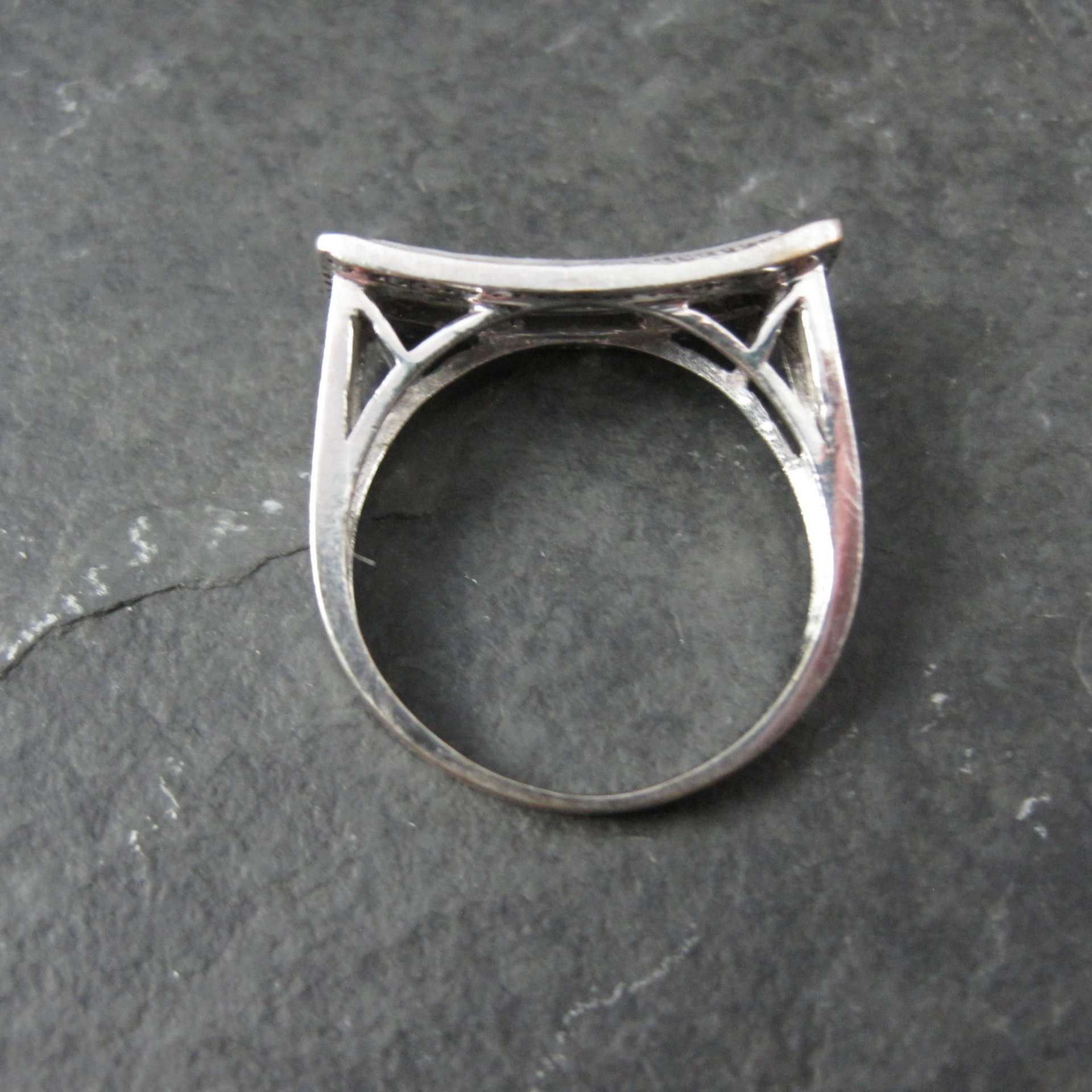Estate 10K Black and White Diamond Ring .64 Ctw Size 8.5