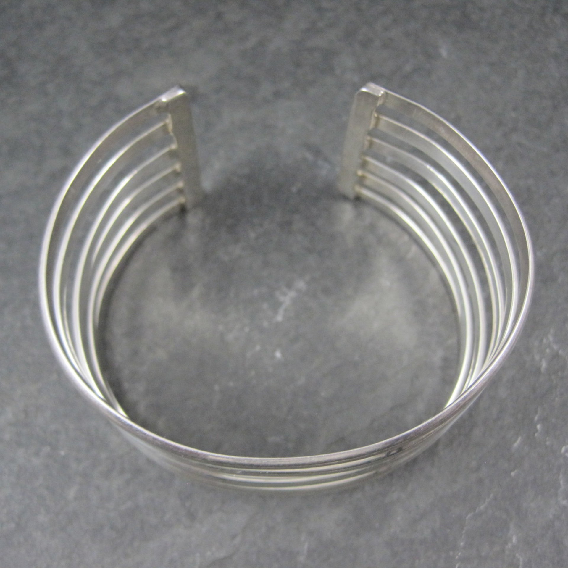 Wide Vintage Mexican Sterling Silver Cuff Bracelet 6.5 Inches