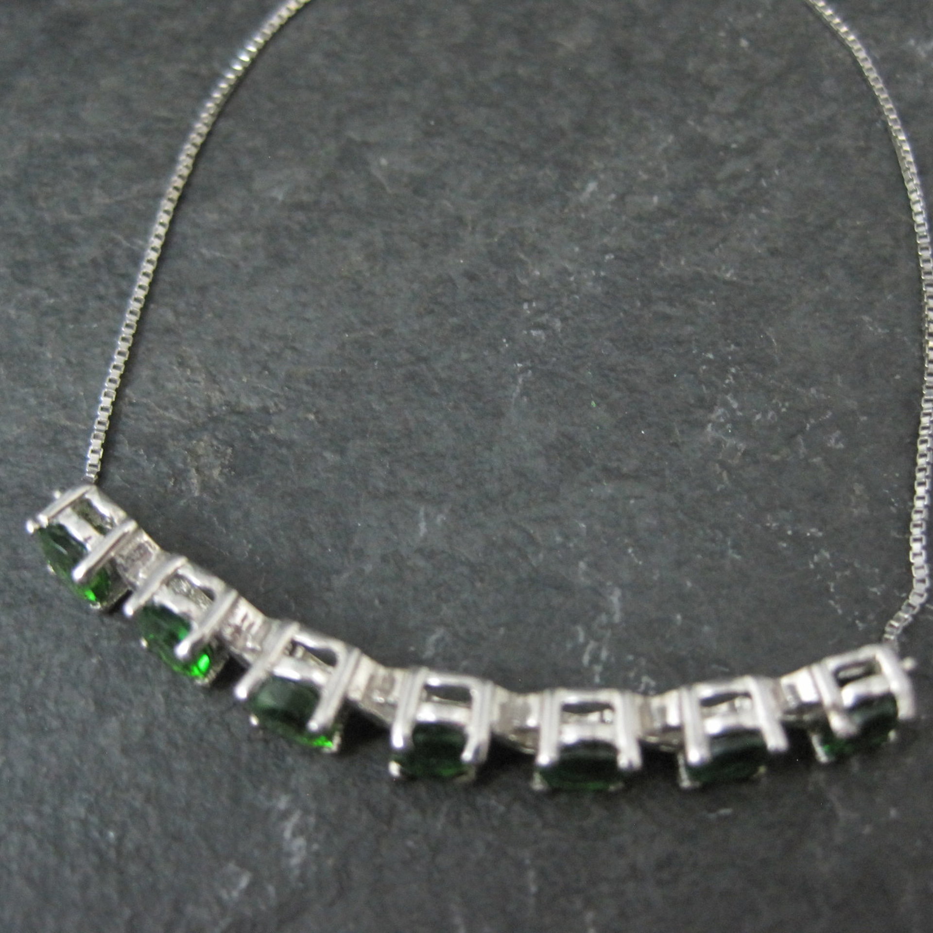 Chrome Diopside Bolo Bracelet Siberian Emerald Sterling Silver
