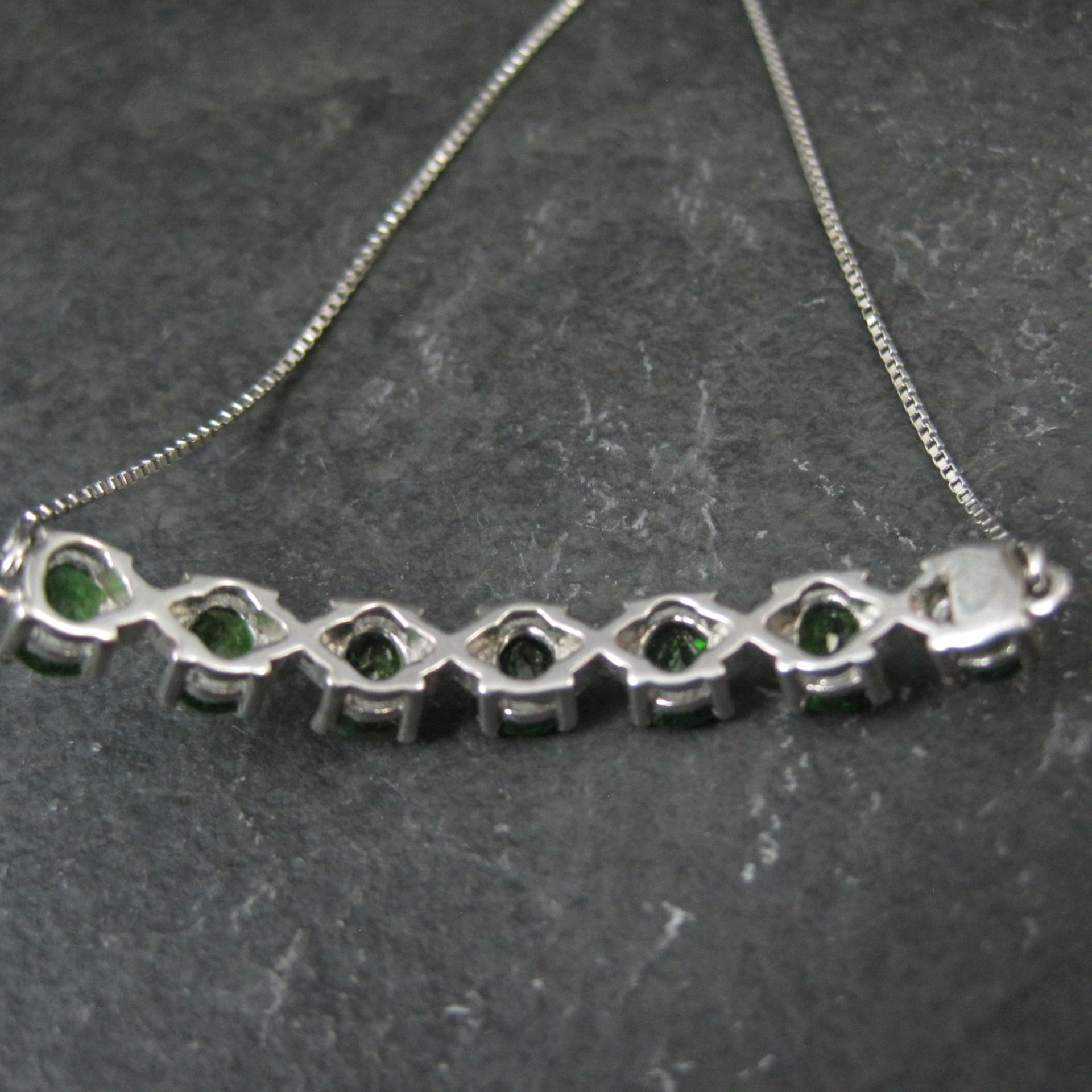 Chrome Diopside Bolo Bracelet Siberian Emerald Sterling Silver