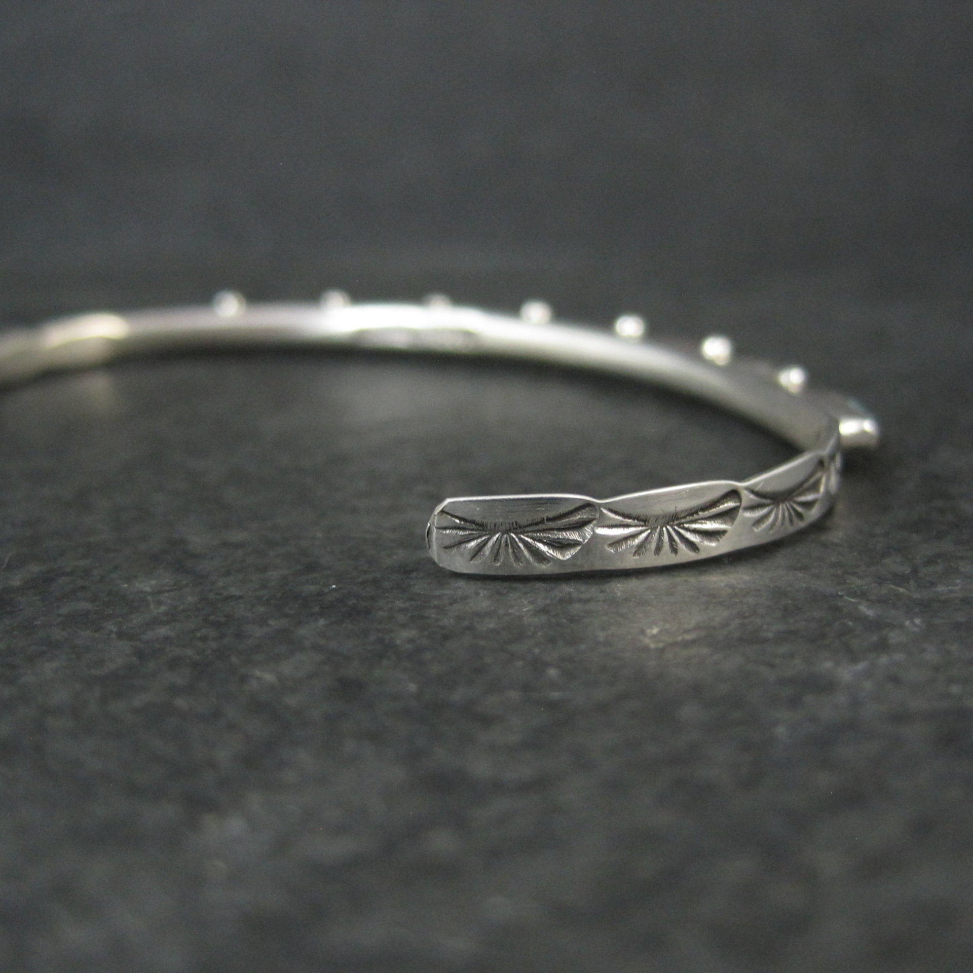 Zuni Petite Point Turquoise Cuff Bracelet 6.5" 