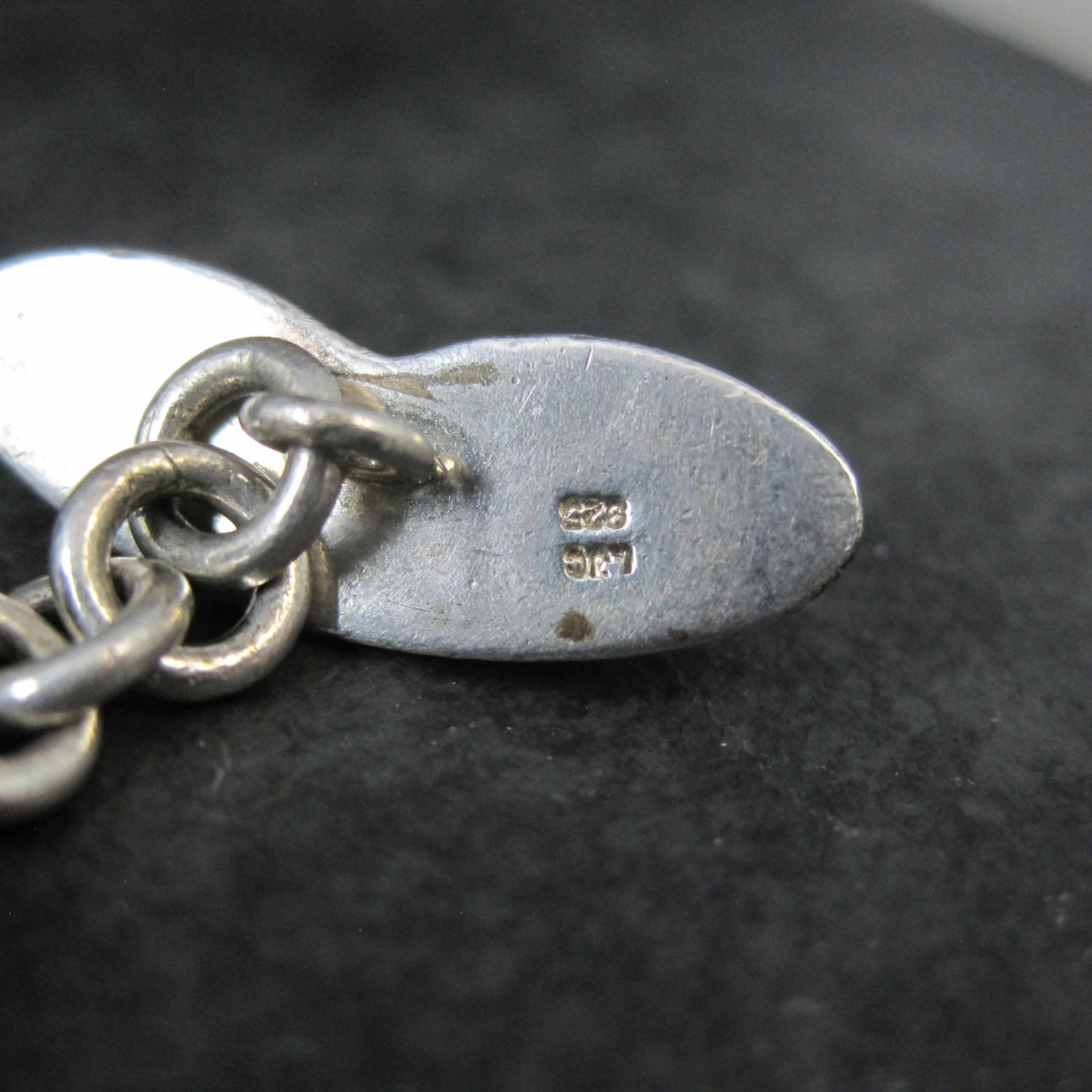 Heavy Sterling Silver Dalmatian and Picture Jasper Toggle Bracelet