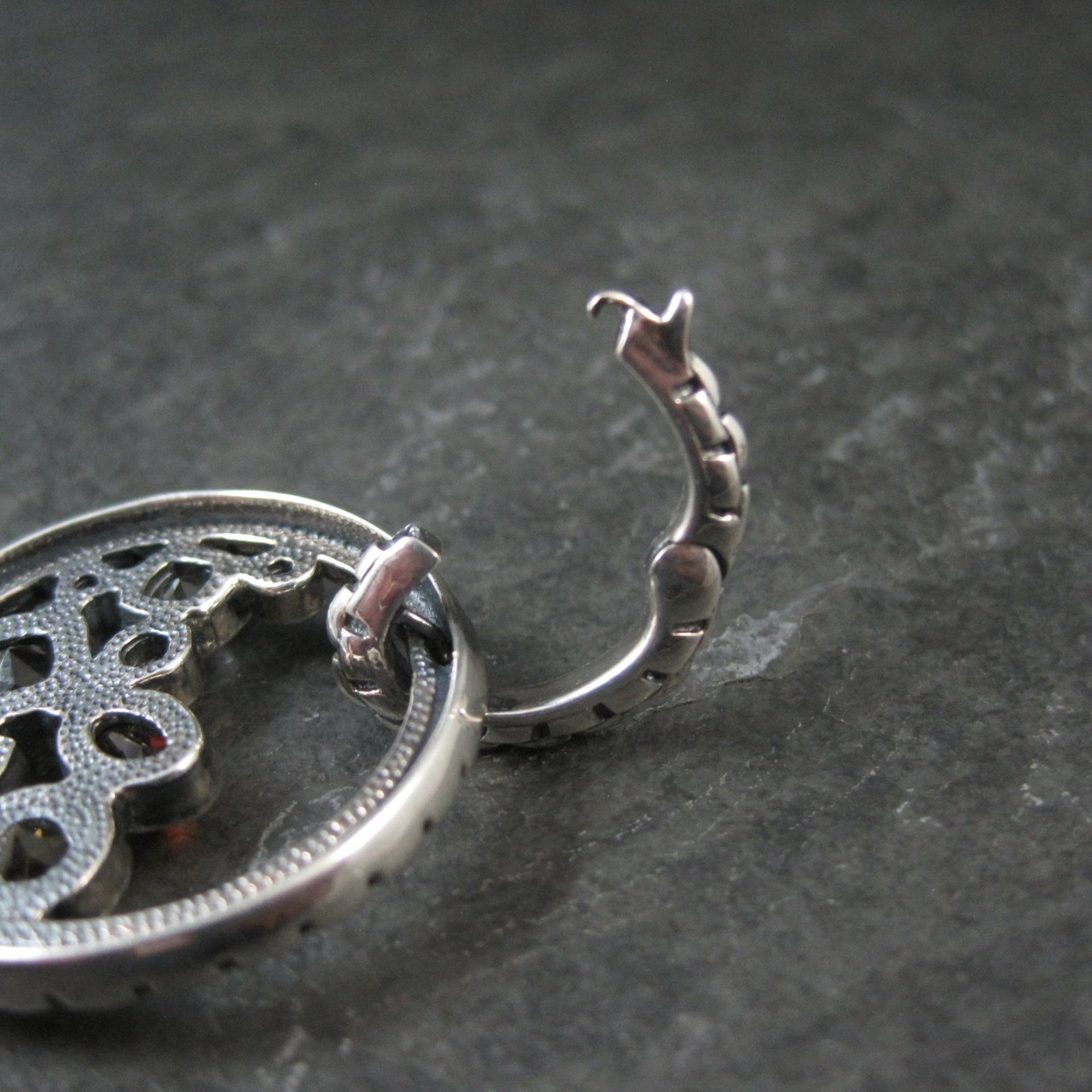 Sterling Silver Multi Gemstone Enhancer Pendant Hinged Pendant