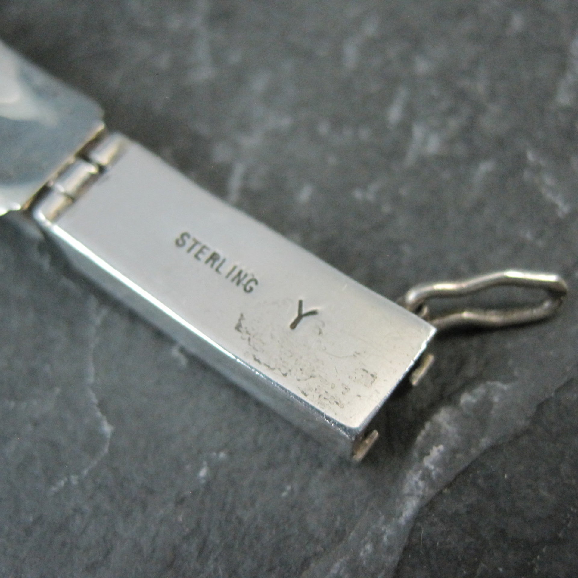 Vintage Southwestern Gemstone Inlay Bracelet Sterling Silver 6.75"