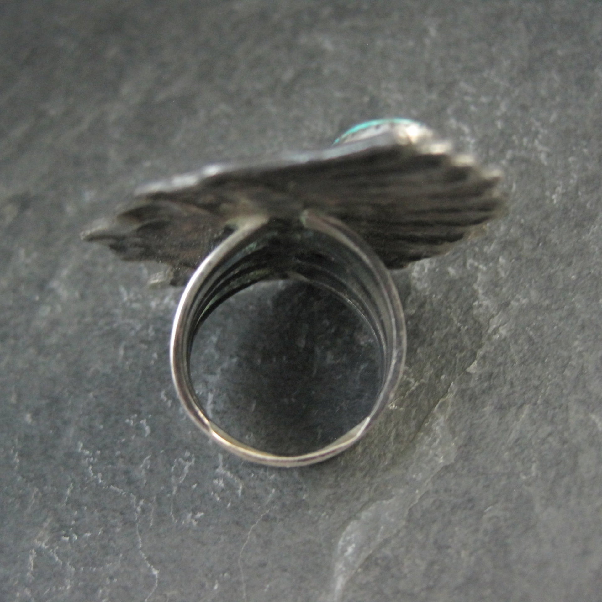 Huge Navajo Turquoise Chieftain Indian Head Ring Size 8