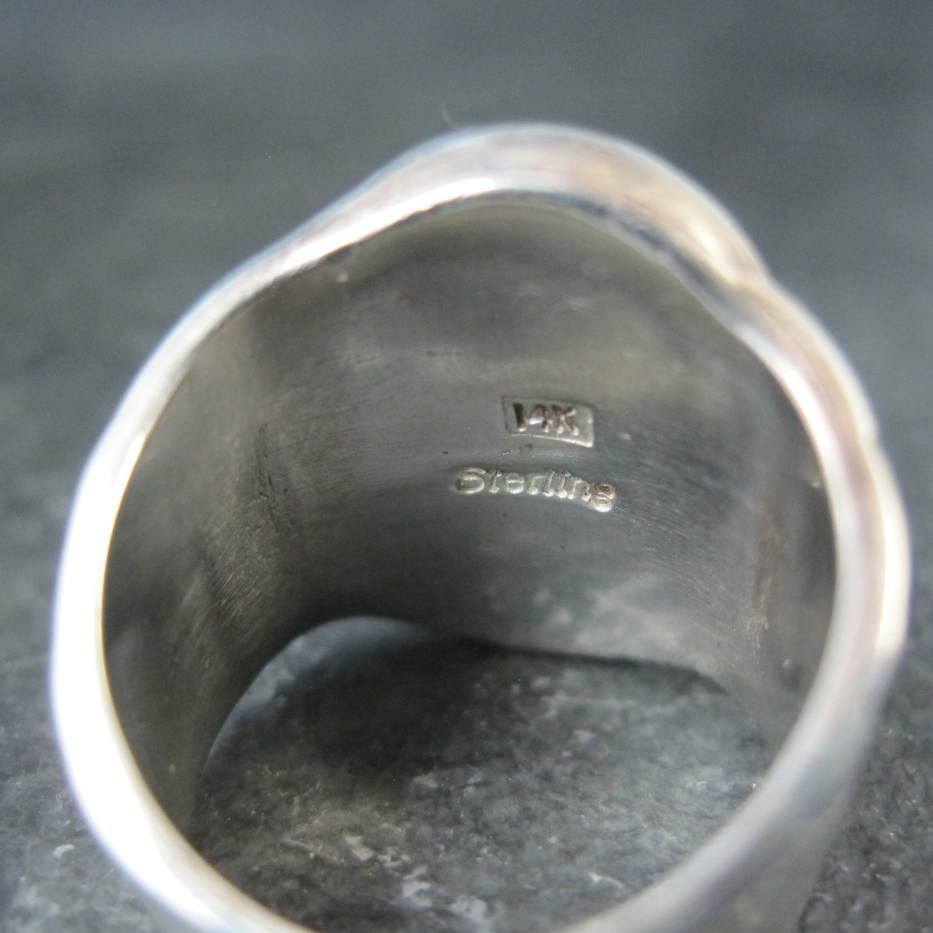 Vintage Sterling 14K Kokopelli Ring Size 6