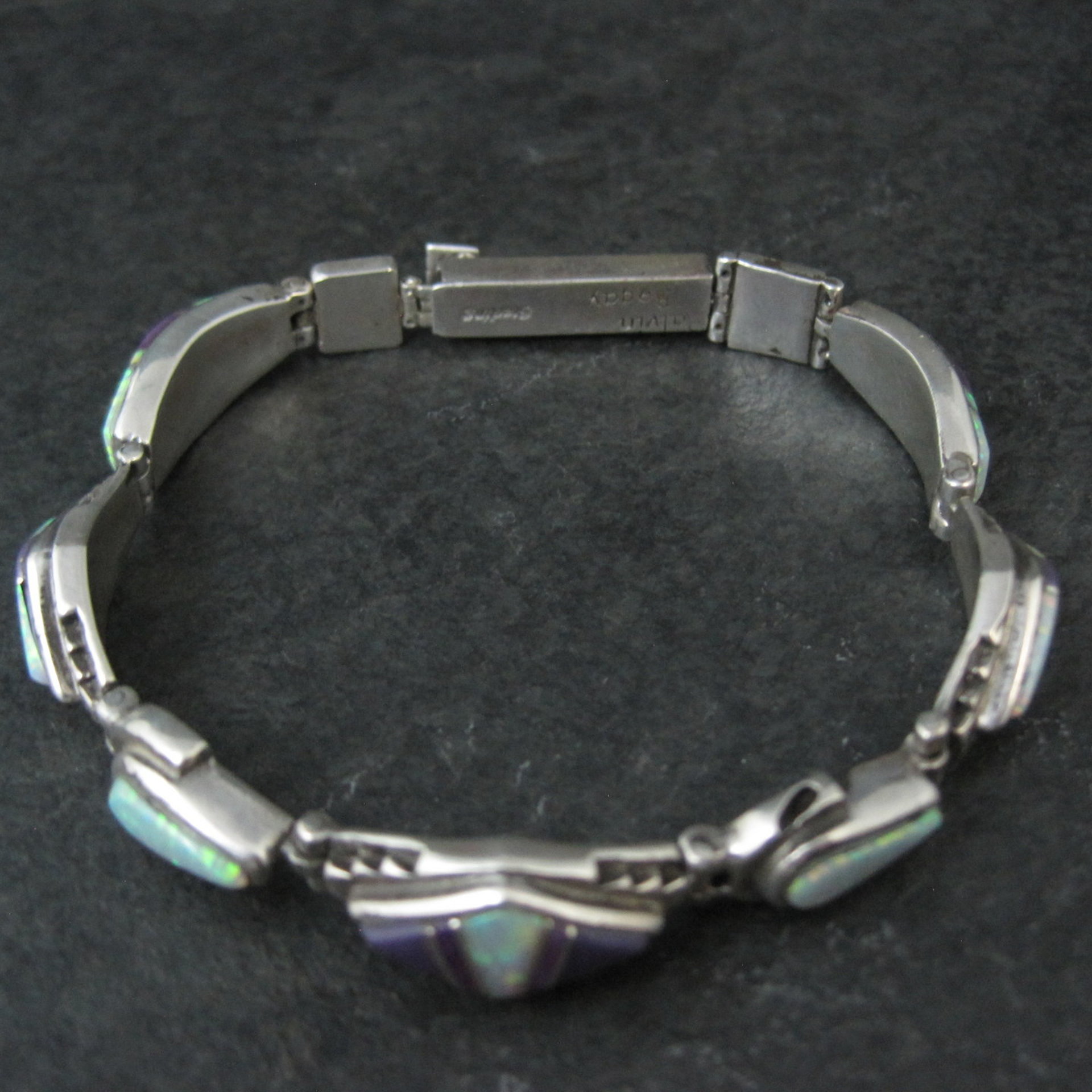 Calvin Begay Opal Sugilite Inlay Sterling Silver JP Link Bracelet