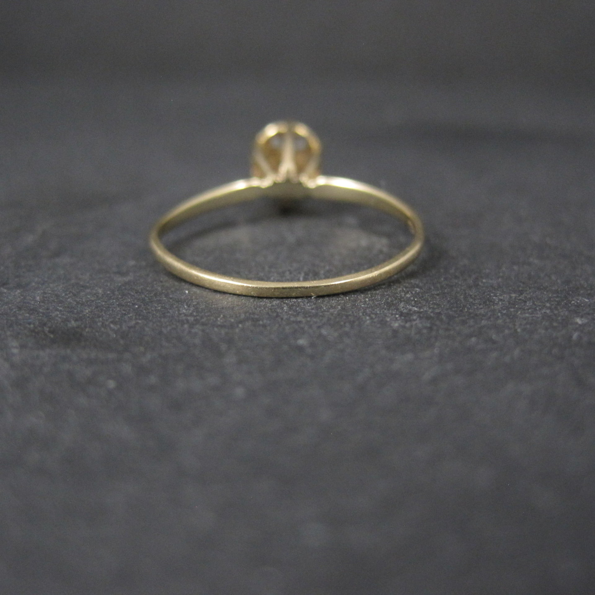 Dainty Vintage 10K High Set Diamond Cluster Ring Size 6