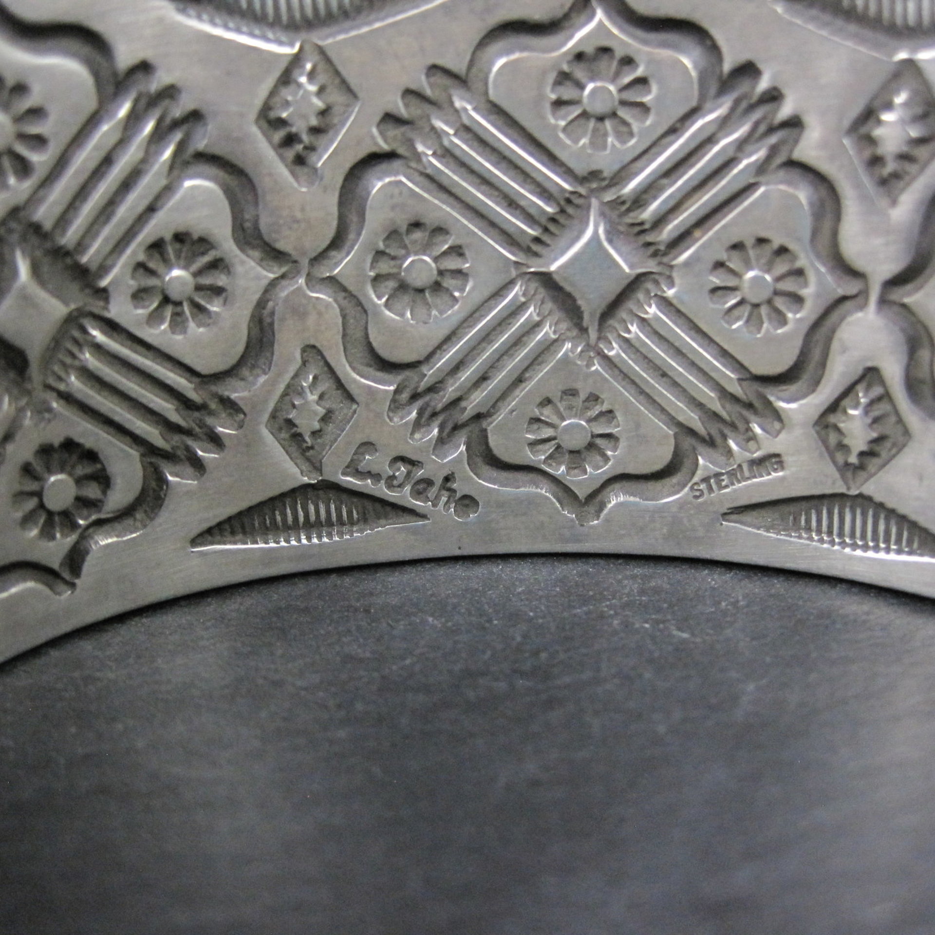 Heavy Thick Native American Sterling Cuff Bracelet 7 Inches Navajo Leander Tahe One of A Kind