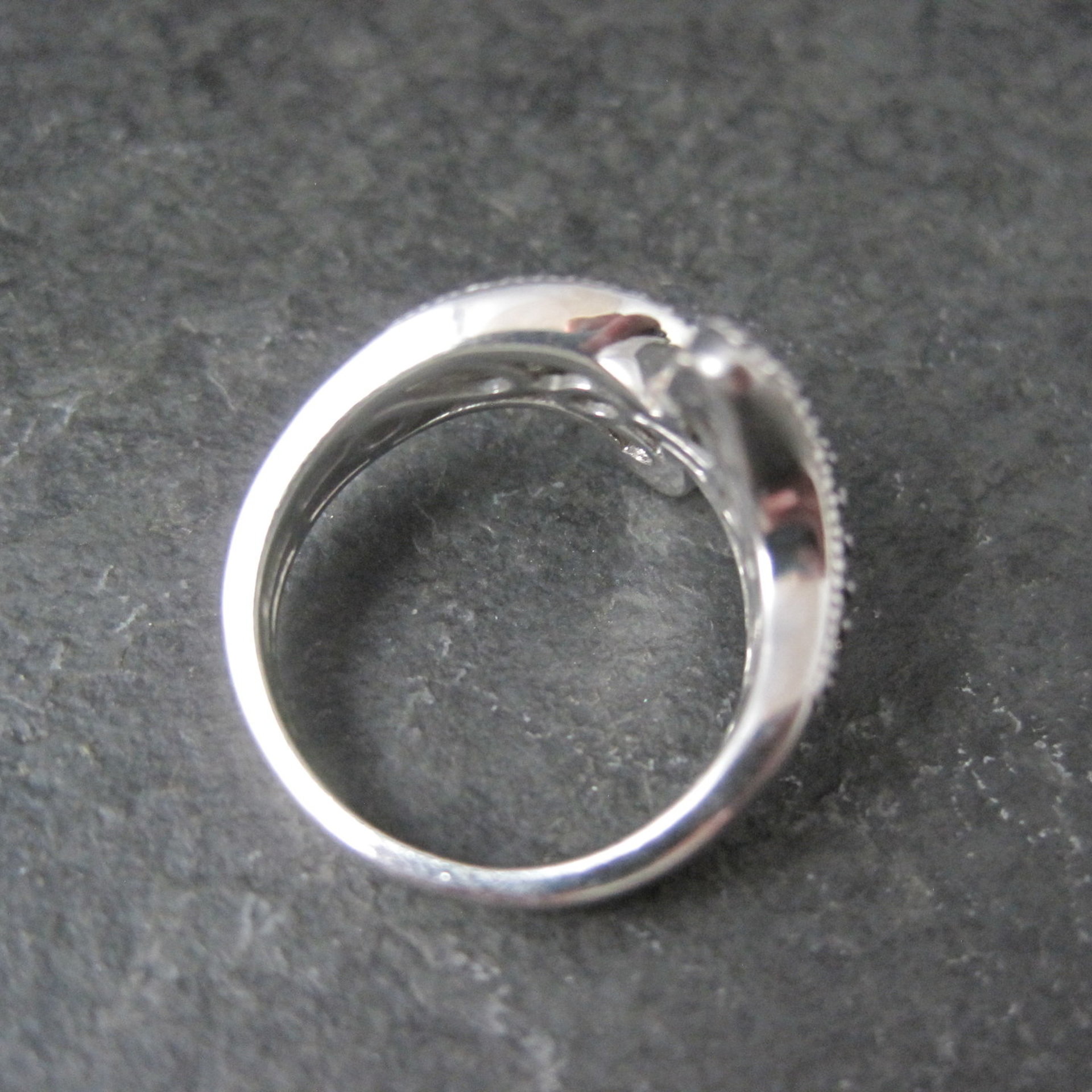 Champagne Diamond Ring Size 5 Sterling Silver Estate Jewelry