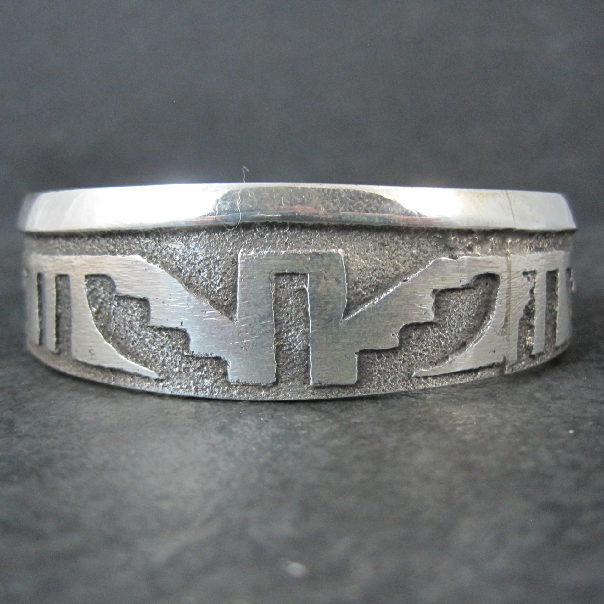 Navajo Sterling Tufa Cuff Bracelet 6.25 Inches Anthony Bowman