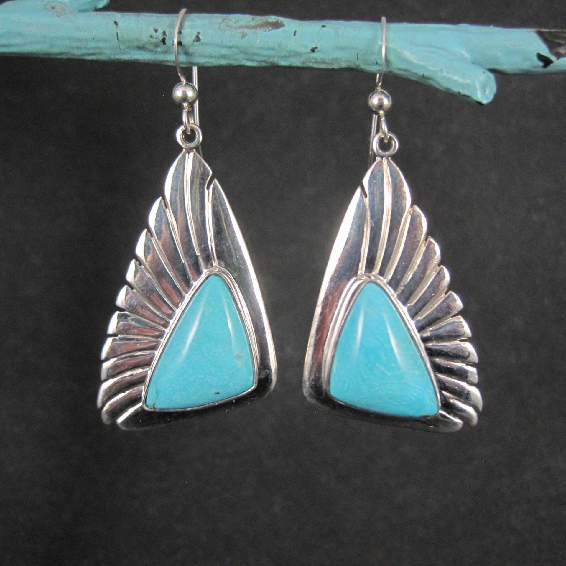 Large Turquoise Earrings Jay King Desert Rose Trading New