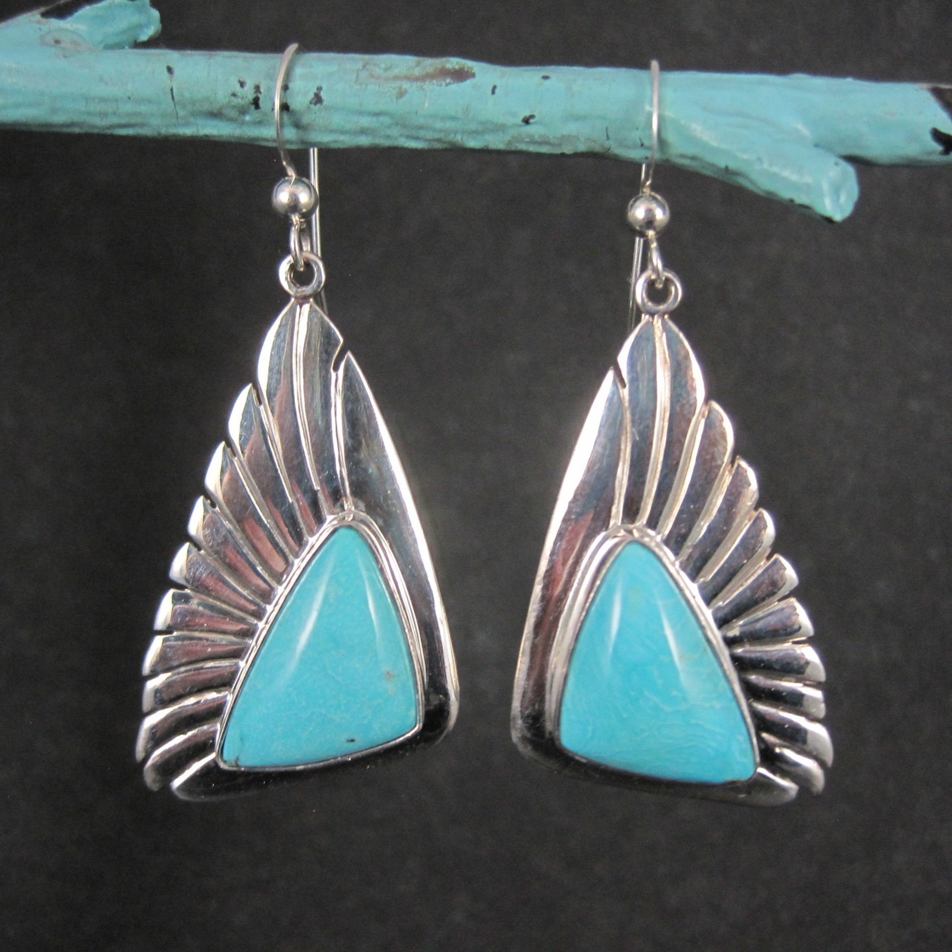 Large Turquoise Earrings Jay King Desert Rose Trading New