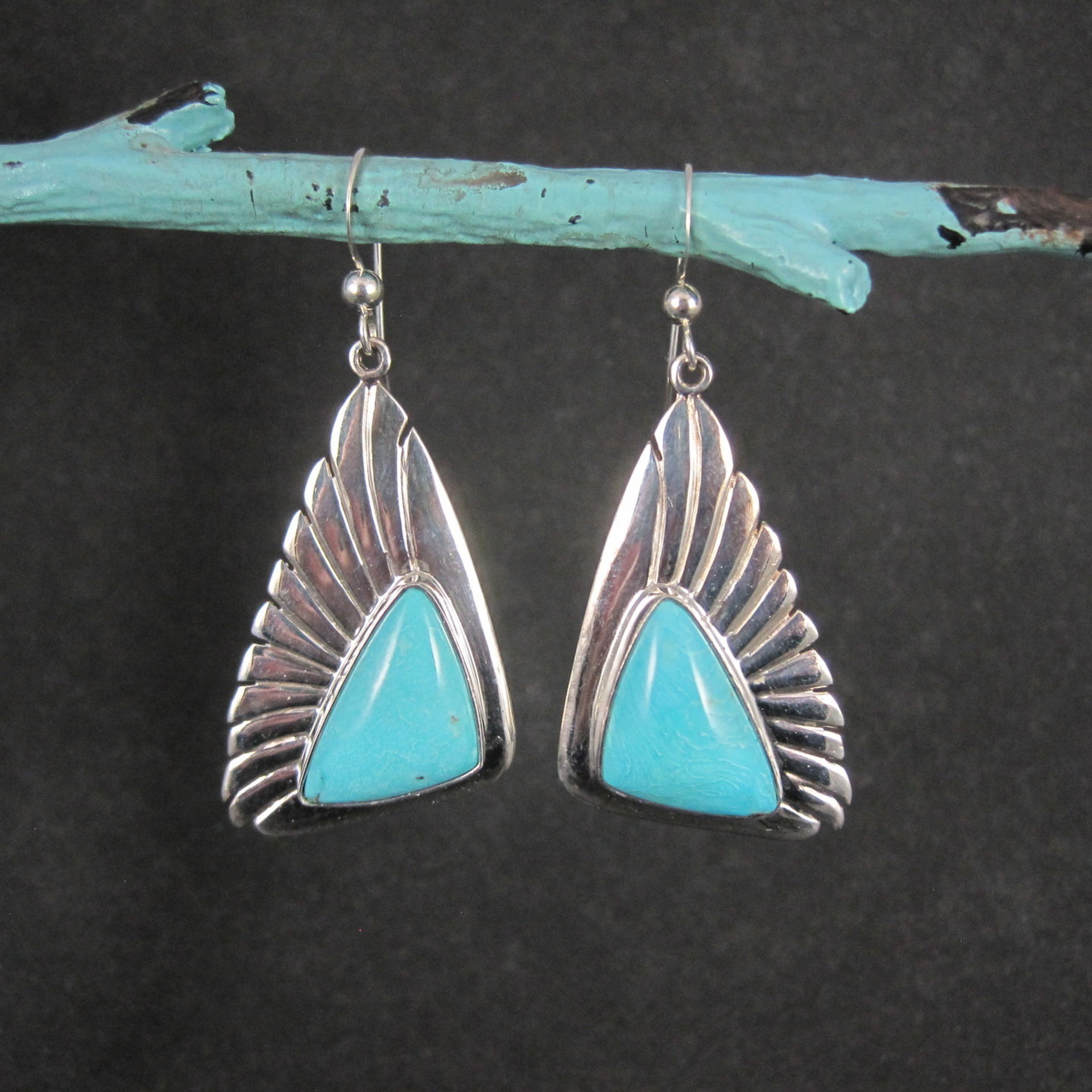Large Turquoise Earrings Jay King Desert Rose Trading New