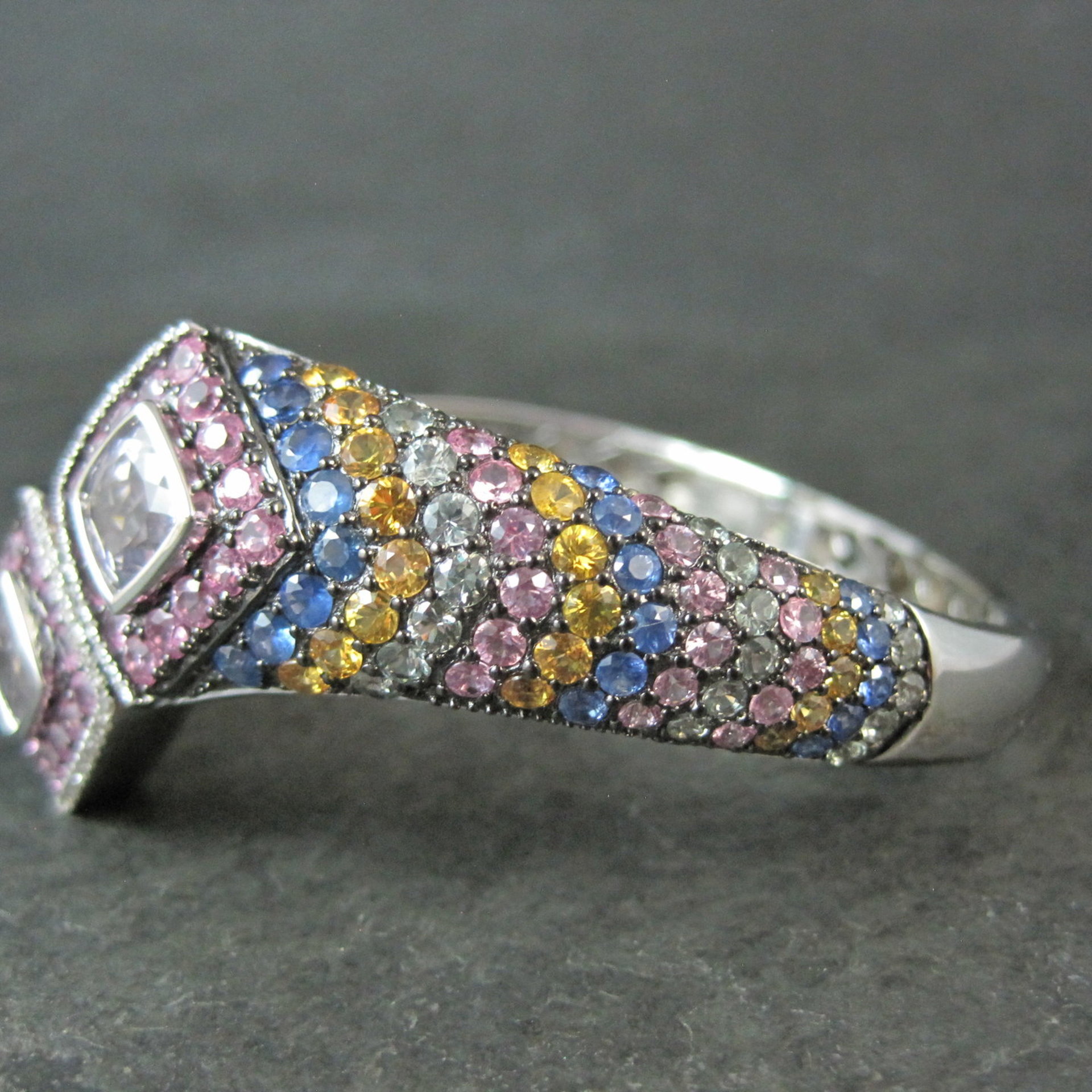 Colleen Lopez Rose de France Sapphire and Diamond Sterling Silver Bracelet