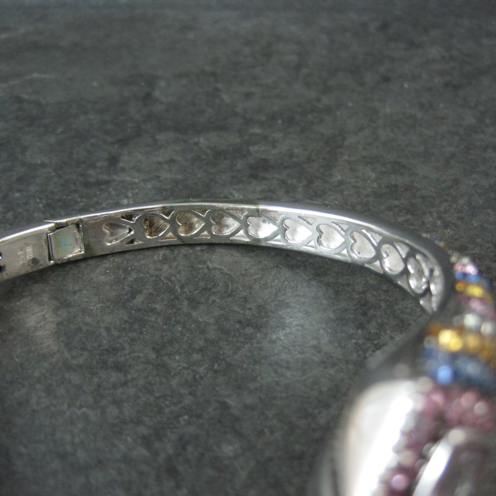 Colleen Lopez Rose de France Sapphire and Diamond Sterling Silver Bracelet