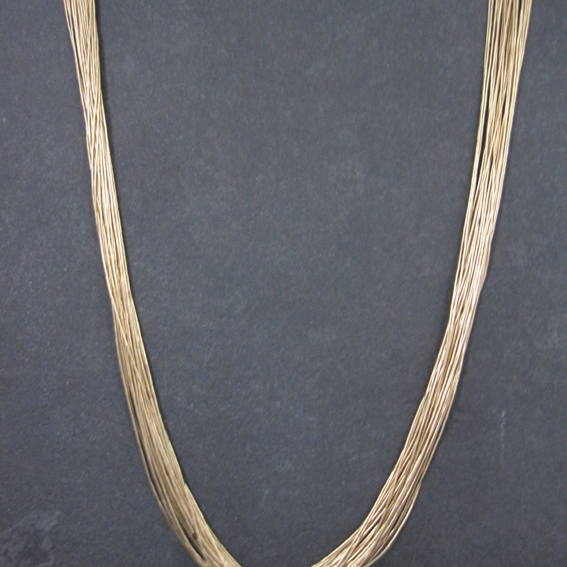 Vintage 30 Strand Liquid Gold Heishi Necklace Native American Gold Filled