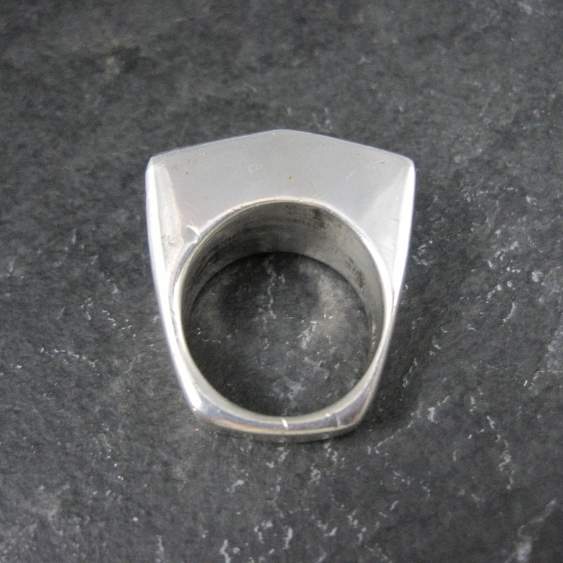 Vintage Southwestern Sterling Turquoise Spiny Oyster Inlay Ring Size 7