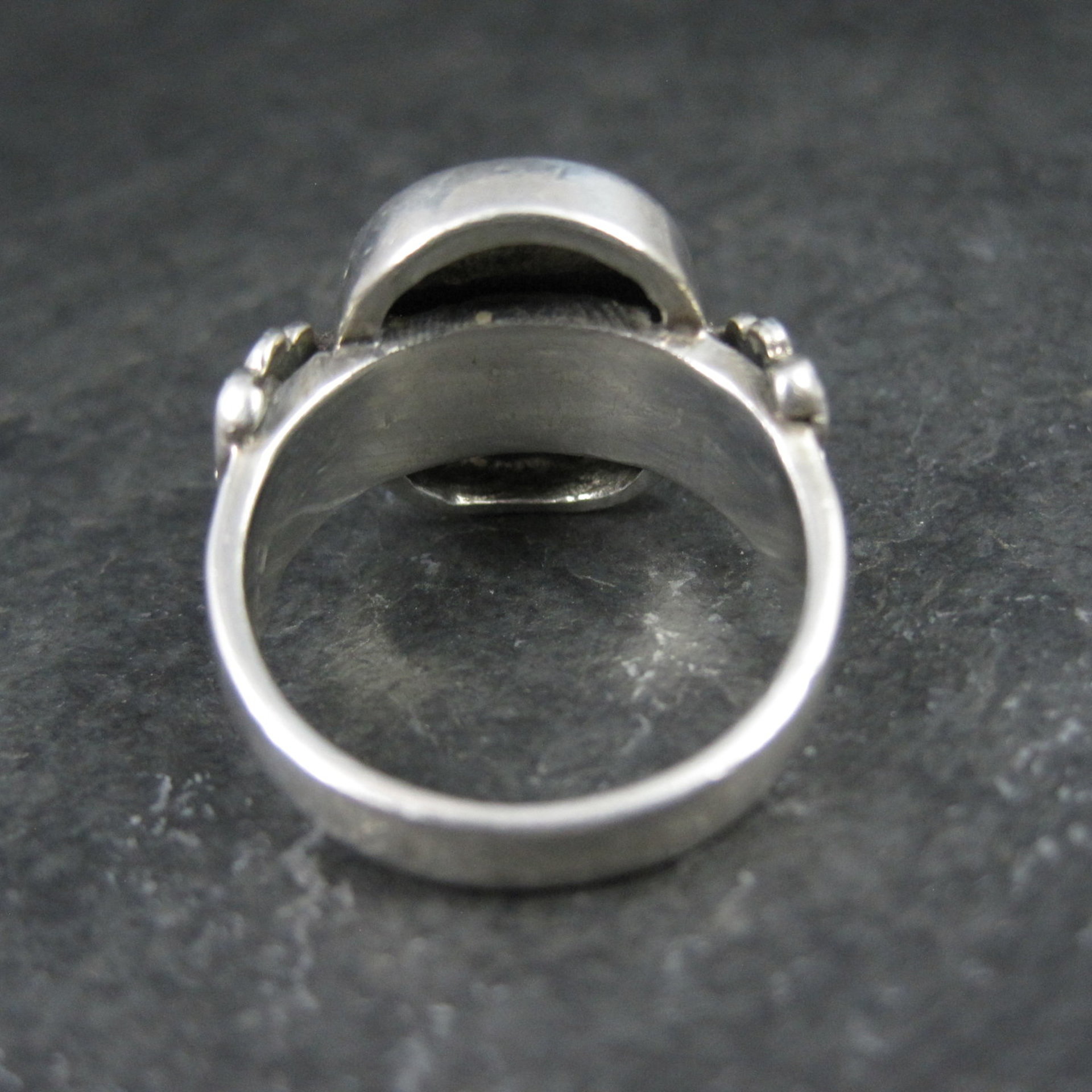 Vintage Sterling and 14K Lapis Lazuli Ring Size 8