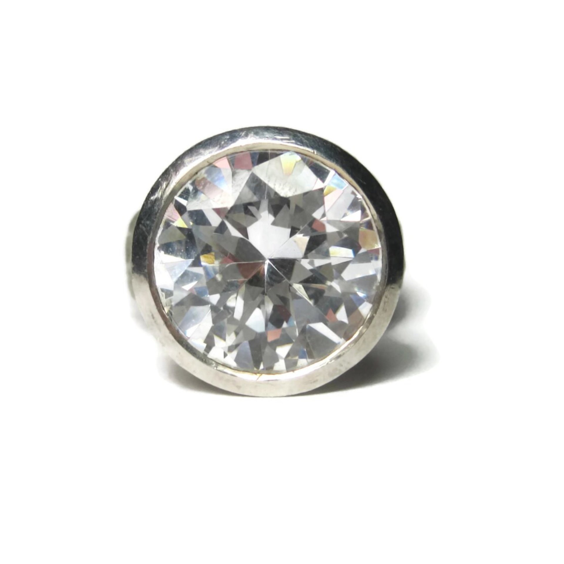 Large Estate Cubic Zirconia Statement Ring Size 7.5