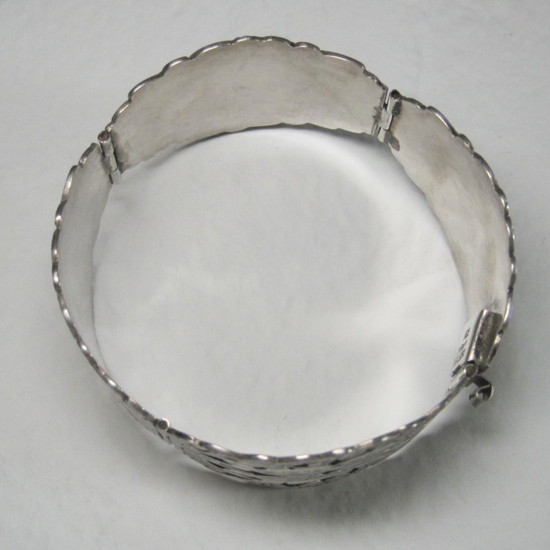 Ornate Vintage Mexican Sterling Panel Bracelet 7 Inches Ruiz