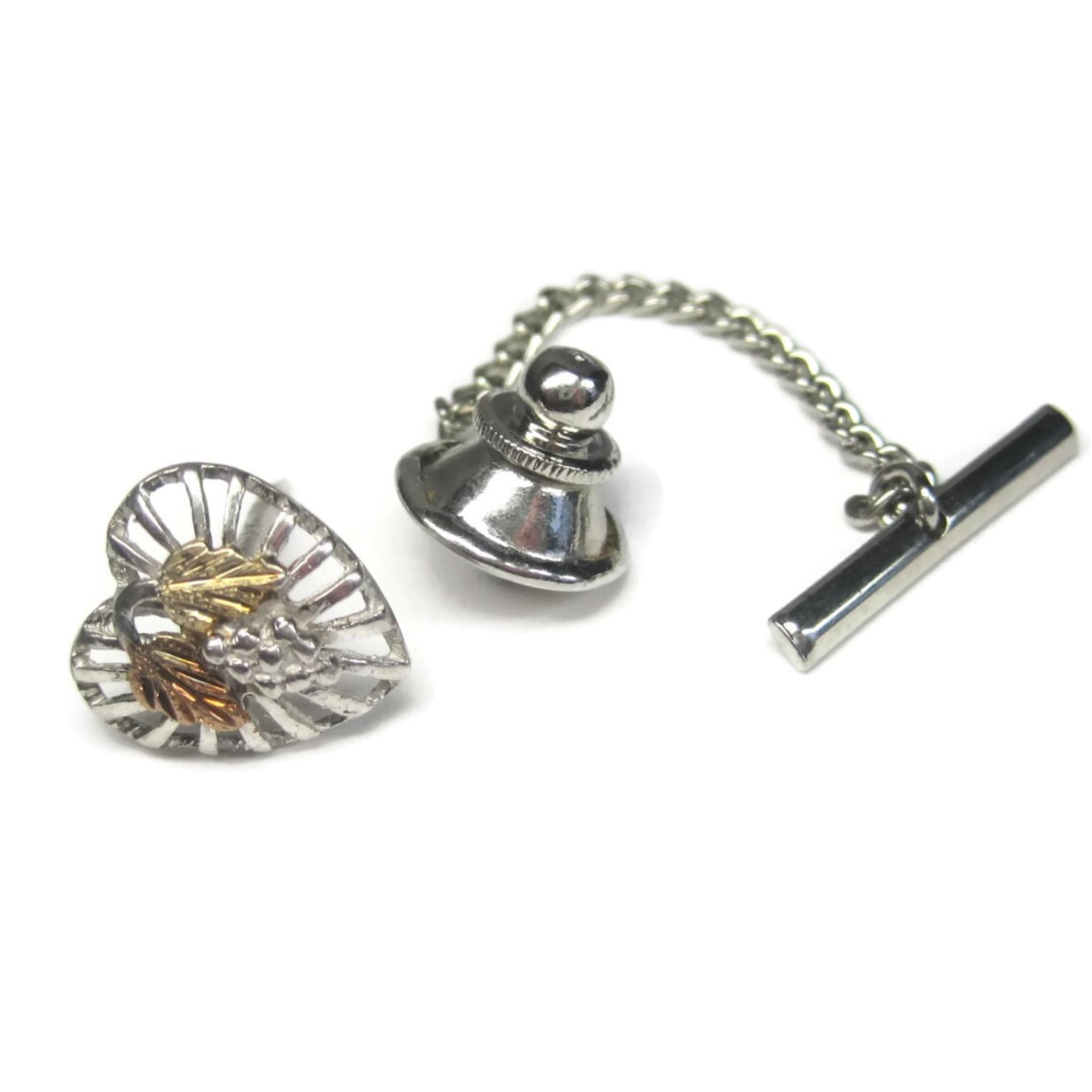Vintage Black Hills Sterling Heart Tie Tack