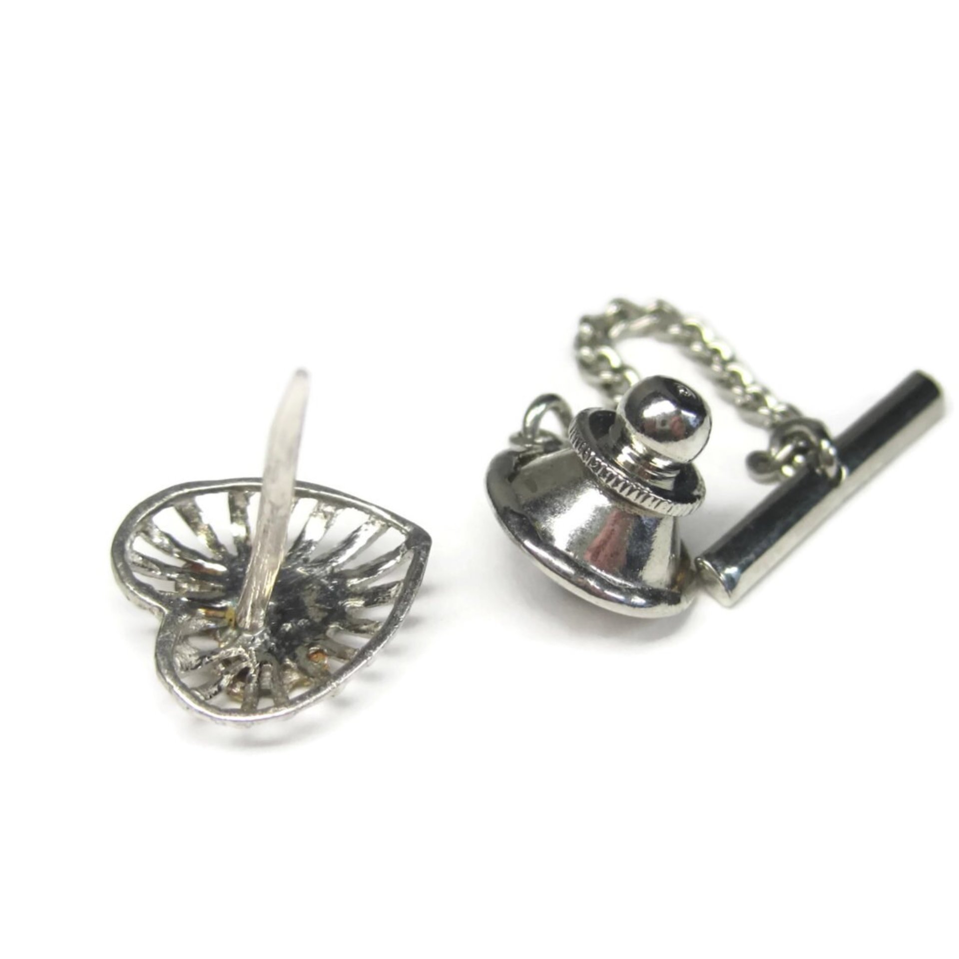 Vintage Black Hills Sterling Heart Tie Tack