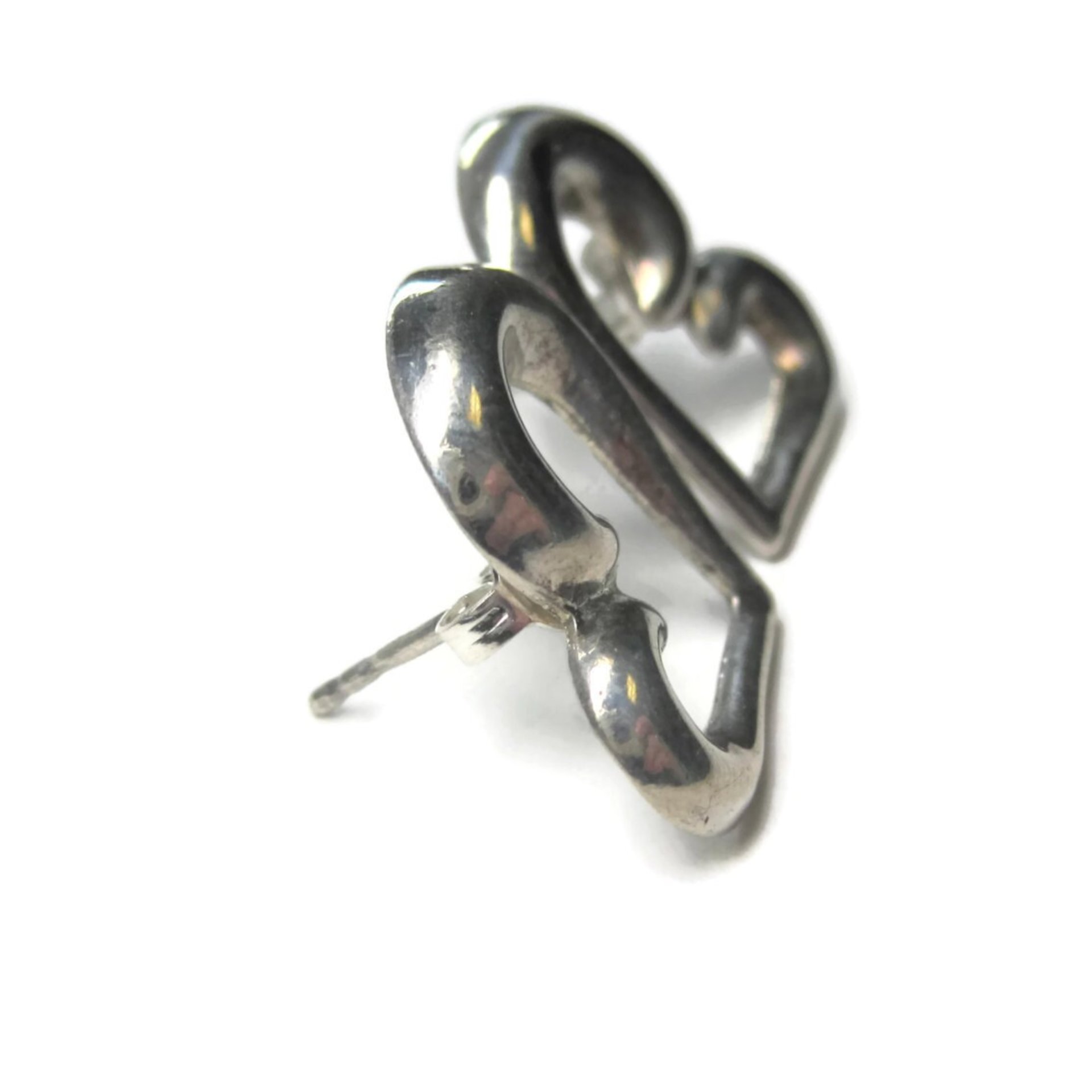 Vintage Sterling Heart Earrings