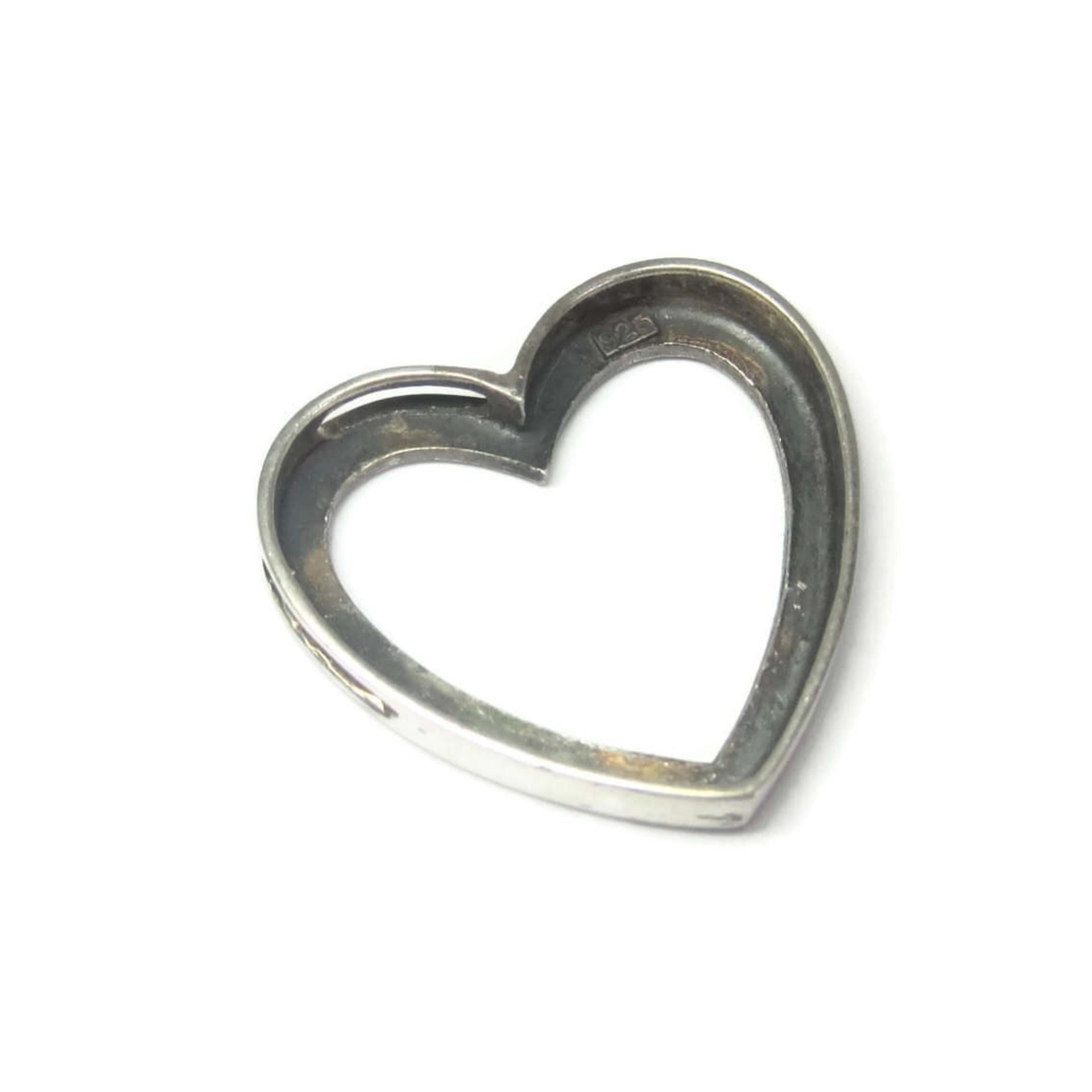 Large Vintage Sterling Marcasite Heart Pendant